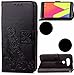Produktbild WEIFA Galaxy 2018 A6Plus/Jean/A9StarLite Case, Very Light Slim Art Grass Deisgn Soft Wallet Stand Flip Cover Card Slots, Thin Anti-Scratch Cellphone Case for Samsung Galaxy A6+ Black