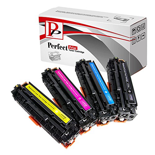 PerfectPrint Tonerkartuschen-Set 4 Druckerpatronen für HP LaserJet CM2320, CM2320DN, CM2320FXI, CM2320 N, CM2320NF, CP 2020 fxi 2025 fxi, CP2020, CP2020D, CP2020DN, CP2020FXI, CP2020NF, CP2025, CP2025dn, CP2025 N, CP2025FXI CP2025NF (schwarz, cyan, magenta und gelb)