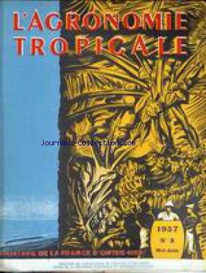 AGRONOMIE TROPICALE (L') [No 3] du 01/05/1957 - francais