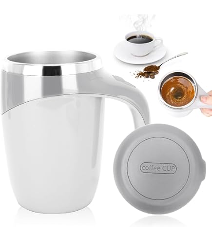 DONGKER Tazza Automescolante, 350ML Tazze Miscelazione Automatica Ad Alta Velocità Impermeabile IPX6, Bicchieri Autoagitante con Coperchio per Case, Ufficio, Viaggio