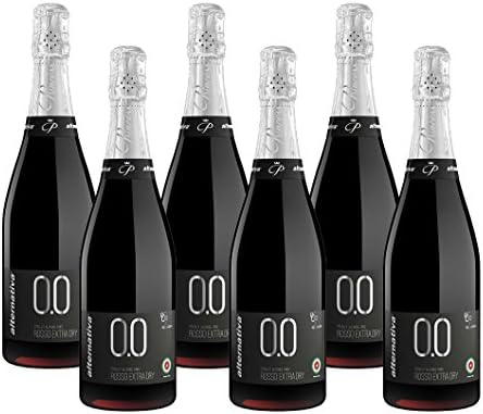 alternativa® - Sparkling Red Extra-Dry - 0.0% vol (Pack of 6 bottles 750ml)