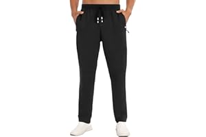 YUTYTH Tracksuit Bottoms Men, Cosy Breathable Men's Joggers with Zip Pocket and Elasticated Waist, Cotton Trousers for Men for Daily Wear and Gym Running