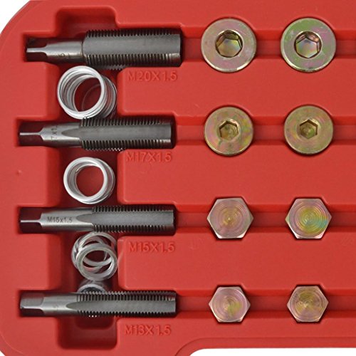 vidaXL lablassschraube Ölwanne Gewindereparatur-Satz 64tlg. Set M13 M15 M17 M20 210174 - 3