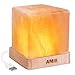 Produktbild AMIR Salz Lampe, Natürliche Himalaya Kristall Salz Licht Salz Lampe Kristall mit USB Wood base (UL-zugelassenen Cord Included) für Luftreinigung, Beleuchtung, Dekoration, etc.