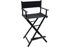 Director Aluminum Lightweight Makeup Artist Chair Black Professional