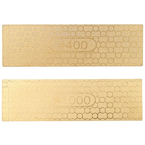 Anself 400/1000 Doppelseite Schleifstein Wetzstein aus Diamant 100*30*1.2mm - 5