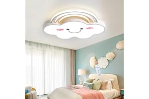 FUMIMID Plafoniera Nuvole Plafoniera LED Dimmerabile Con Telecomando Lampada Da Camera Per Bambini Moderna Cloud Lampadario A Soffitto Per Cameretta Ragazzo E Ragazza Soggiorno Sala Da Pranzo,Bianca,63cm