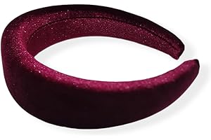 BOTTEGA DELLA PRINCIPESSA Cerchietto per Capelli Donna Bombato in Velluto (Bordeaux Vino)