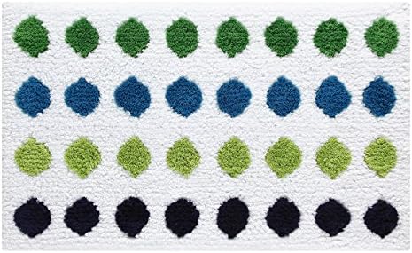 Blue Confetti bathmat Rug bath carpet Badteppich 50 x 80 cm