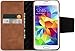 Produktbild StilGut Talis Book Type, Tasche aus echtem Leder mit Fach für Kredit- oder Visitenkarten für Samsung Galaxy S5 & S5 neo, Cognac Vintage
