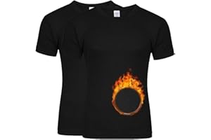 VEARZ Mens Short Sleeve Thermal Underwear T-Shirt – Adults Warm Crew Neck Winter Baselayer Vest Tee Top Size UK S-2XL