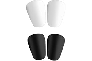 BBTCXJS 2 Pairs Mini Football Shin Guards, Protective Gear for Men, Women, Boys, Girls, Adults, 10 x 6 cm