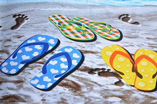 Sinland bedruckt Badetuch weichem Microfaser Pool Handtuch 70cm x 140cm - 3