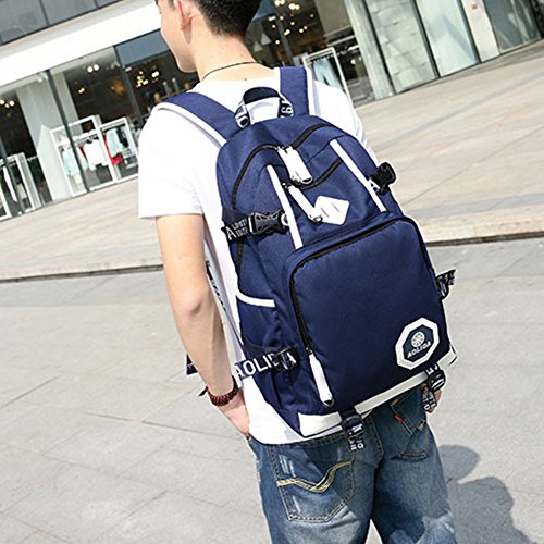 Laptop-Rucksack -19 Zoll-Reise-Rucksack, wasserdichter heller Kursteilnehmer-Rucksack, Zweiwegmetallreißverschluß-Art- und Weisebeiläufiger Rucksack, Spielraum, Arbeit, Weg Verwendbar - 7