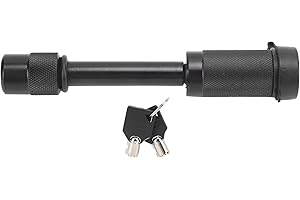 JENNGAOO Blocco Perno del Ricevitore del Gancio di Traino, Perno Piegato Diametro 5/8'' Adatto a Ricevitori di Classe III/IV da 2'' e Classe V 2‑1/2'', Blocco del Perno del Gancio di Traino per Camion