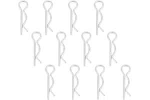 TAIDDA R Type Cotter Pin Clips, 1.2 * 20mm R Type Cotter Pin Clips Zinc Plated Retaining Pins Spring Clips Hair Pin 30Pcs Cotter Pins Assortment Kit for Use on Hitch Pin Lock Systems