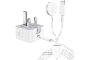 Deloni [MFi Certified] 2IN1 A-pple Watch Charger Plug & Cable for iWatch Series 9/8 iPhone 14 Replacement 2M 9/SE/8/7/6/5/4/3/2/1 13 12