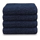 Trocknergeeignet 1 Punkt Julido 4 Handtücher Handtuch Set 50x100cm 100% Baumwolle weich saugstark Oeko Tex marine