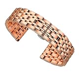 FERZA Home 14mm Luxus Solide Rose Gold Edelstahl Uhr Armbänder Riemen für Frauen Kleid Lässige Mode Jubilee Stil