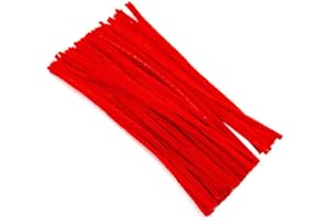 WS ACCESSORIES Pack of 25/50/100/250/500 30cm Pipe Cleaners for Arts & Crafts [Red, Pack of 25]