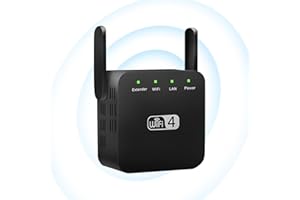 YIVNUIOL WiFi Extender Booster, WiFi Booster Range Extender, 300Mbps Signal Extenders for Home WiFi Repeater, 2.4GHz WiFi Extenders with 2 Antennas, Compatible with All Routers, UK Plug