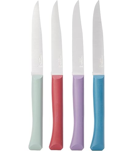Set 4 Coltelli Da Tavola Opinel - Acciaio Inossidabile, Manici Legno, Made In France - Foto 3