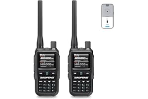 Weciau Mini Dual Band Walkie Talkies, 2Pcs Rechargeable Walkie Talkies, Long Range 2 Way Radio with Screen, 999 Channels, Frequency Copy, Radio Camping Accessories for Outdoor, Hiking, Emergency