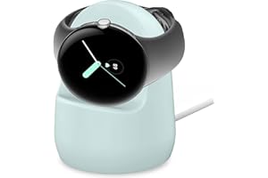 Miimall Stojak do ładowania Google Pixel Watch, silikonowy uchwyt stacji ładującej, [zarządzanie kablami] [antypoślizgowa podstawa] [tryb stolika nocnego] uchwyt stacji ładującej smartwatcha do