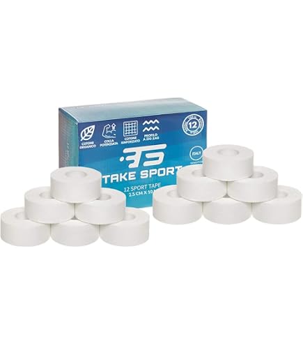 4 Rotoli Di Tape Sportivo Bianco, Nastro Fasciatura Non Elastico In Cotone, 3,8 Cm X 10 M, Bendaggio Autoadesivo Per Sport, Adatto Per Crossfit, Calcio, Pallavolo - 2