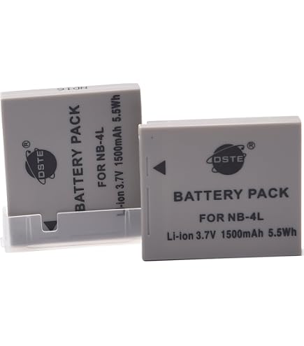 YUEFANSEN Batteria NB-4L 1400mAh Compatibile Canon IXUS 120 IS, 130, 110 IS, PowerShot A480, A490, A495, A470