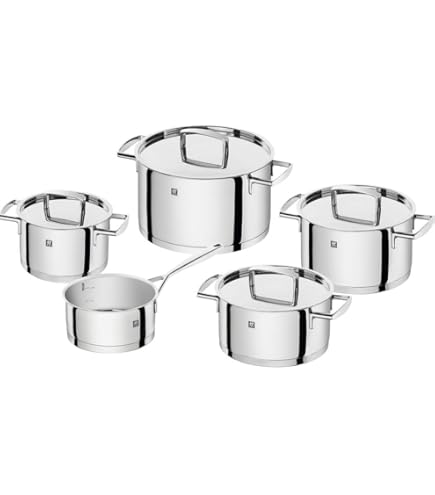 ZWILLING TrueFlow 4 Piece Stainless Steel Saucepan Set with Spout