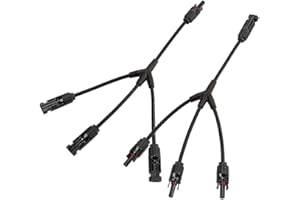QitinDasen 1 Paio Professionale Solare Pannello Cavo Connettore, Fotovoltaico Connettore, Y Tipo 3 Branch Solare Connettore MFFF/FMMM, Solare Pannello Fotovoltaico Sistema Parallelo Connettore
