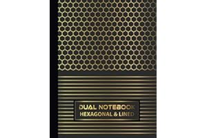 Dual Notebook Hexagonal & Lined: Half Hex Graph Paper, Half Lined Ruled Paper: Organic Chemistry and Bio Chemistry Notebook 8.5 x 11 inches