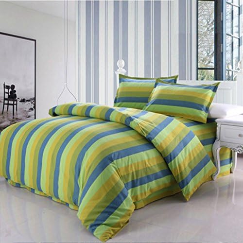 Modern Minimalist style Striped Solid Color 100% Cotton Student Quilt Cover-H 180x210cm(71x83inch)