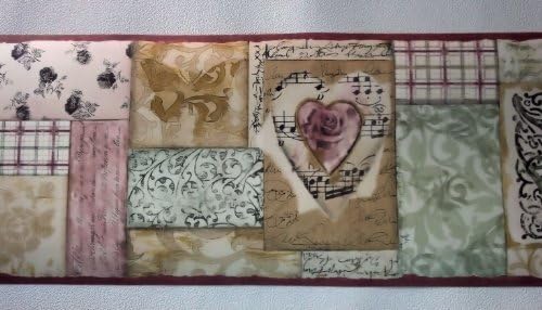 Pink and Black Roses Wallpaper Border by The Village Company
