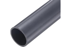 QUARKZMAN PVC-Rohr Leerrohr 36.8mm ID 42mm OD Rund PVC Druckrohr Kunststoffrohr 230mm/9" Länge Hochschlagfest für Kabelhülle Wasserrohr Aquarium Fischtank Gewächshaus Garten, Hellgrau