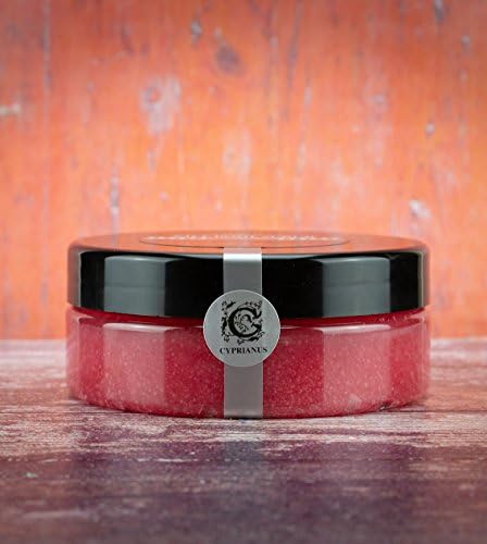 Cyprianus handmade natural salt body scrub 200 ml (Black Currant) Best gift, Luxury Beauty, Skin Care