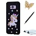 Produktbild Galaxy S8 Plus Hülle, TOUCASA® Niedlicher Cartoon Einhorn Muster Design Weiche TPU Silikon Zurück Gummi Stoßstange Schutzhülle für Samsung Galaxy S8 Plus + Frei Touch Stylus Pen & Staubstecker-Schwarz