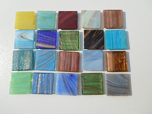 Goldregen Effekt Mosaiksteine Bunt Mix 1000g lose Mosaik Steine zum Basteln 2x2cm - 6