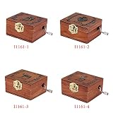 Andoer? Retro Holz Musical Box Handkurbel Spieluhr vorz¨¹gliche Kunstfertigkeit 4 Muster f¨¹r Wahl - 8