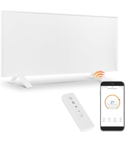 Hombli Elektrische Kachel – Smart Infrarood Verwarmingspaneel Elektrische Radiator Heater 15m2 600w Wit Glas 68c818cbe881b08432044ba3