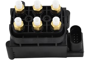YUCKMZ Bloque de válvula solenoide de suspensión neumática compatible con Audi Q7 Porsche Cayenne VW Touareg Compresor de suspensión neumática Bloque de válvula solenoide 7P0698014 7L0698014