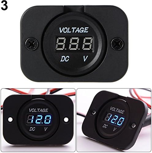 DC 12V-24V LED Digital Voltmeter Waterproof Auto Car Motorcycle Boat Voltage Meter - Blue, Green, Red