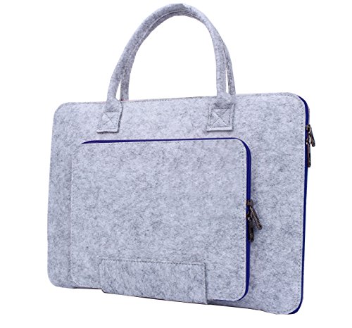 16 Zoll Laptop Schutzh  lle Filz Tasche H  lle Sleeve Case Laptoptasche Notebooktasche Blau
