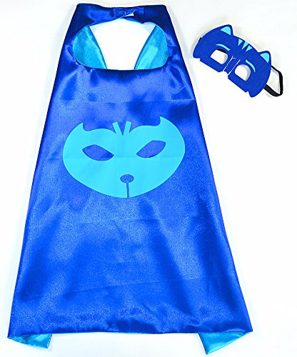 PJ Masks Catboy Pyjamahelden Cape und Maske - Superhelden-Kostüme für Kinder - Kostüm für Kinder von 3 bis 10 Jahre - für Superheld Mottopartys! Spielsachen für Jungen und Mädchen - King Mungo - KMSC023