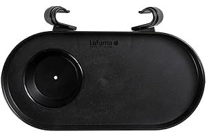 Lafuma Mobilier Porte-Gobelet pour Fauteuil Relax en Plastique 100% recyclé, Couleur : Noir, LFM5255_0247