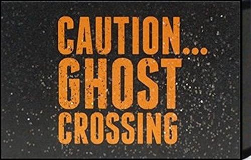 Artistic Reflections Caution: Ghost Crossing'' Framed Art