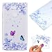 Produktbild HopMore Sony Xperia XA2 Ultra Hülle Silikon Transparent Durchsichtig Clear Design Muster Bumper Slim Handyhülle Tasche Schale Hüllen Case Cover pour Xperia XA2 Ultra -- Schmetterlinge und Blumen