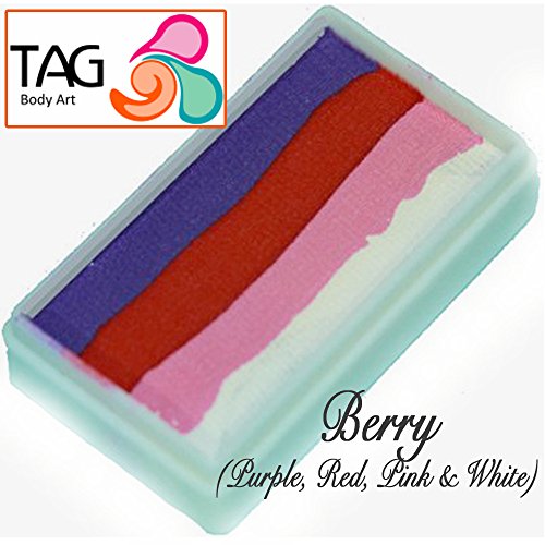 TAG Body Art One Stroke Professional Face Paint Cake (30g) ~ Berry