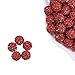 Produktbild NBEADS 100pcs Polymer-Lehm pflastern Kristalldisco-Kugel-Korn-Distanzscheiben gepaßter Shamballa Schmuck, rote, 10mm, Loch: 1.5mm